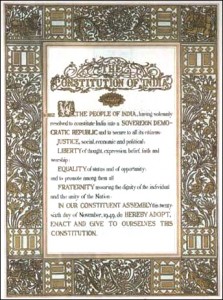 Original; 1949. Preamble to The Constitution of India